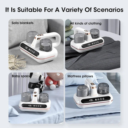 Powerful 5-in-1 Cordless Handheld Cleaner: 10000Pa UV Mattress Vacuum Mite Remover for Bed, Pillows, Clothes, and Sofa