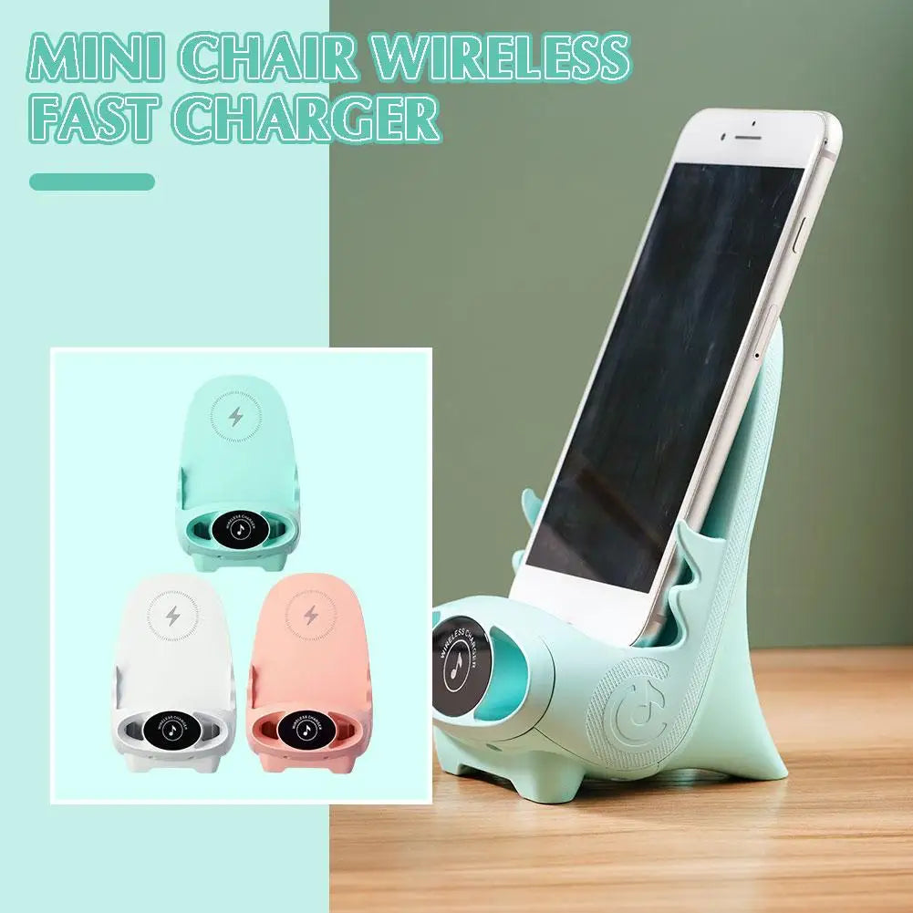 Wireless Fast Charging Mini Chair Phone Holder