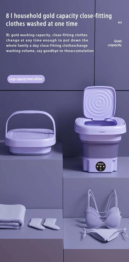 Compact Folding Washing Machine: Mini Portable Laundry Bucket