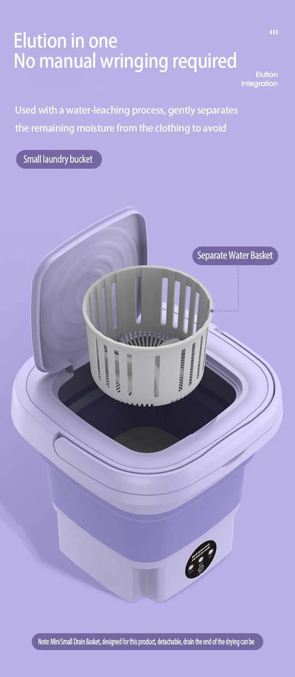 Compact Folding Washing Machine: Mini Portable Laundry Bucket