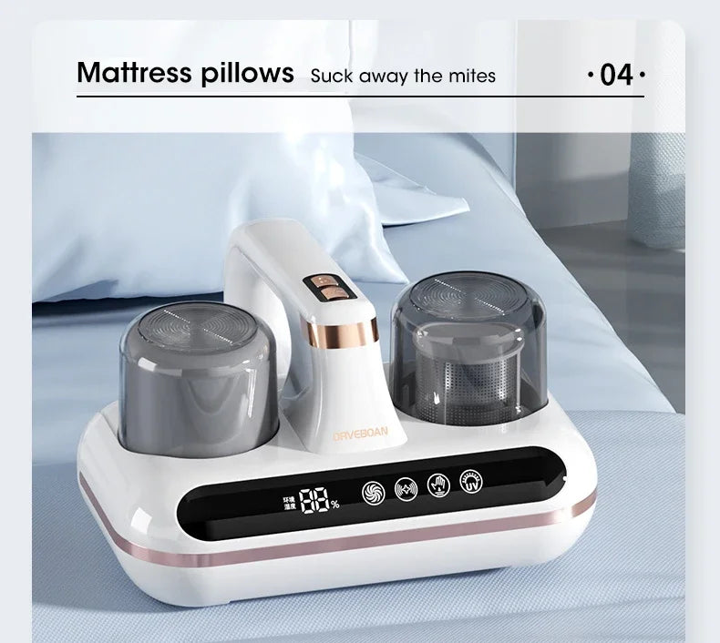 Powerful 5-in-1 Cordless Handheld Cleaner: 10000Pa UV Mattress Vacuum Mite Remover for Bed, Pillows, Clothes, and Sofa