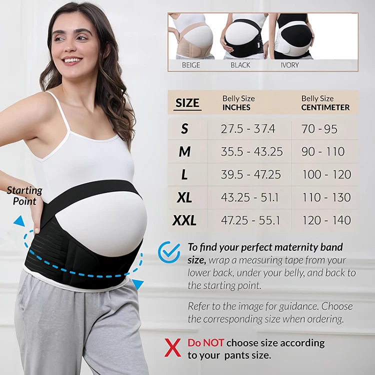 Adjustable Elastic Maternity Belt: Pregnancy Belly Support Band