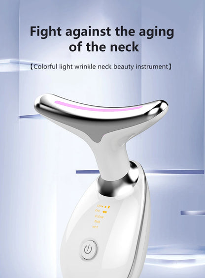 7 Colors Anti Wrinkle Facial Massager Neck Face Beauty Device Skin Tighten Facial Lift Device Reduce Double Chin Skin Care Tool