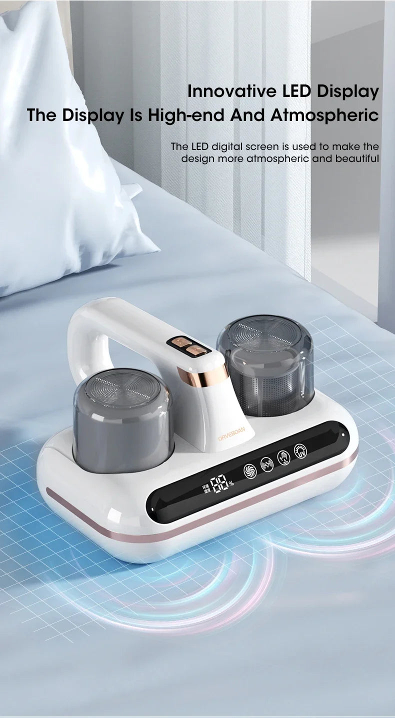 Powerful 5-in-1 Cordless Handheld Cleaner: 10000Pa UV Mattress Vacuum Mite Remover for Bed, Pillows, Clothes, and Sofa