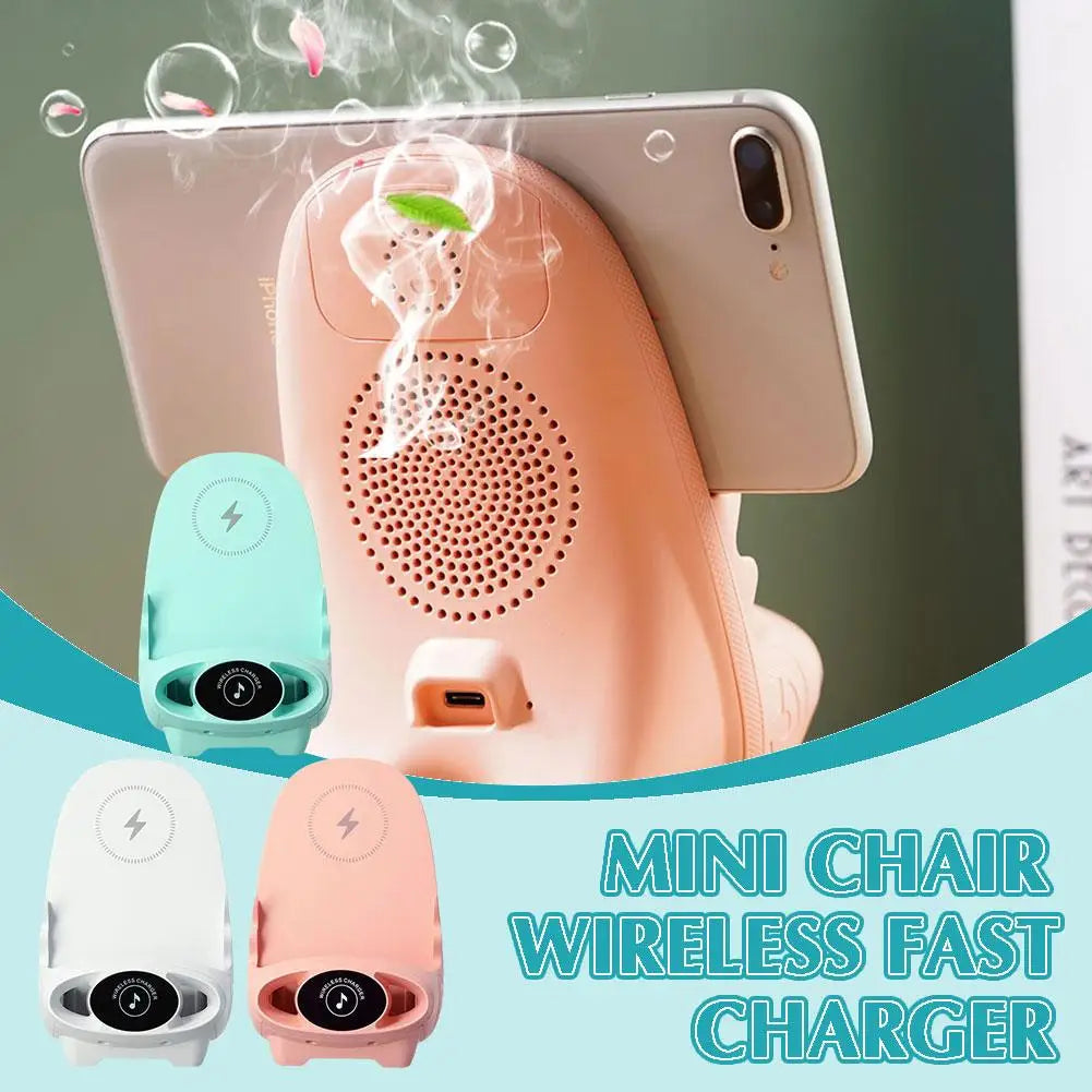 Wireless Fast Charging Mini Chair Phone Holder