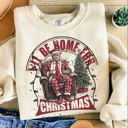 Trump's Merry Christmas Fleece - Funny Donald Trump Unisex Sweatshirt - Y2K Style Holiday Apparel