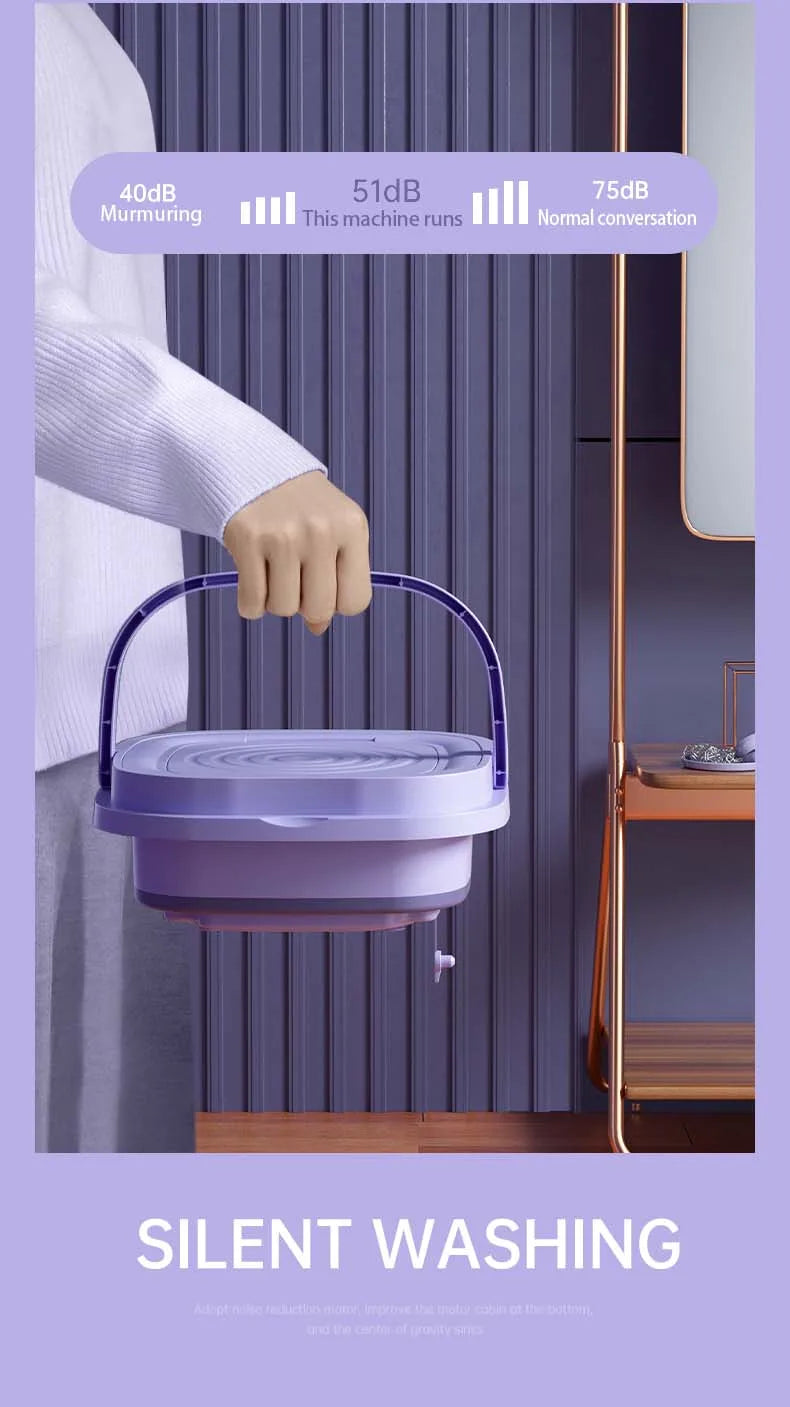 Compact Folding Washing Machine: Mini Portable Laundry Bucket