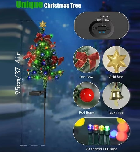 Solar Christmas Tree  Festive Decor & DIY Delight (3 ft height)