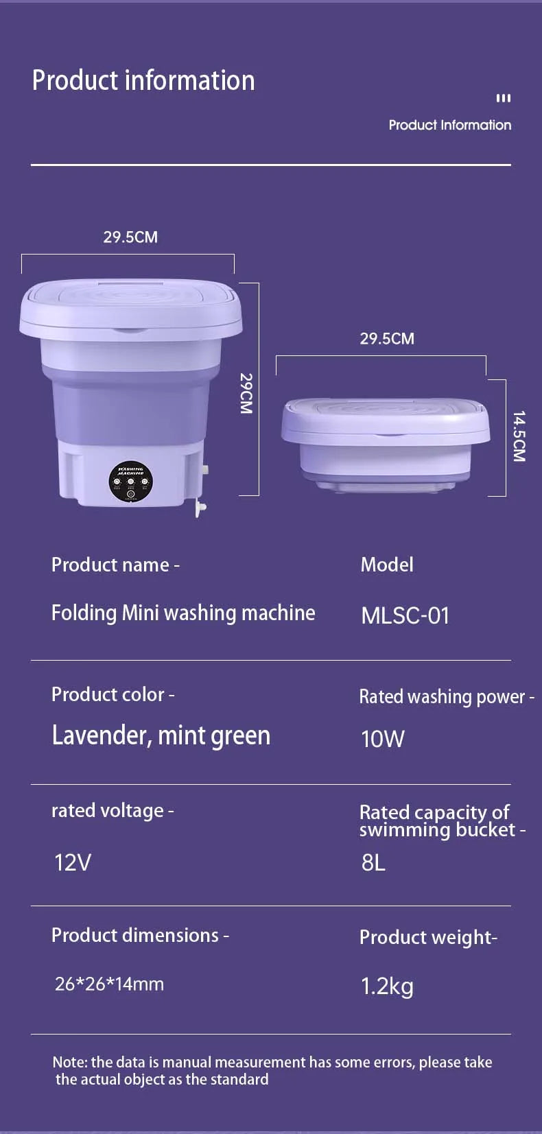 Compact Folding Washing Machine: Mini Portable Laundry Bucket