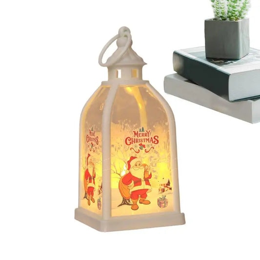 Battery-Operated LED Christmas Lantern with Candle Light