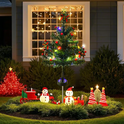 Solar Christmas Tree  Festive Decor & DIY Delight (3 ft height)